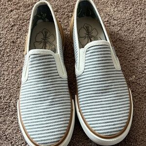 Tommy Bahama Striped Slip-On Loafers